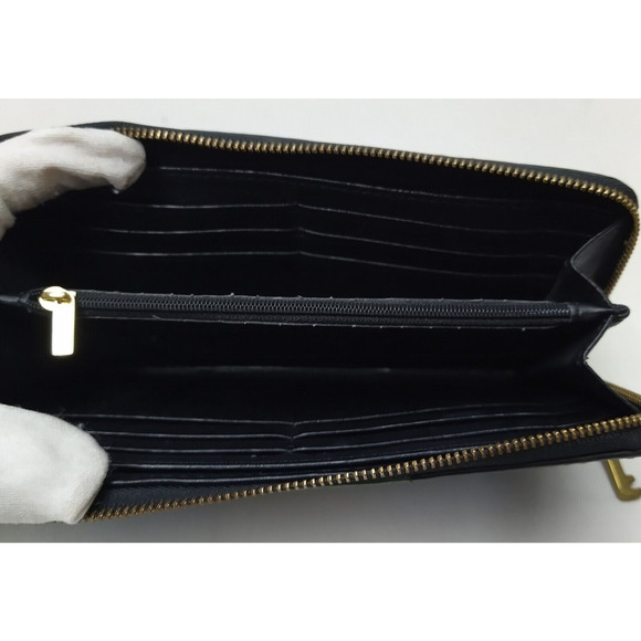 Fossil Patchwork Multicolor Leather Zip Around Credit Card Wallet - Picture 8 of 16